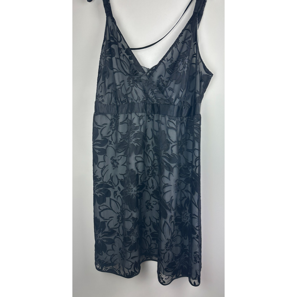 Lane Bryant Velvet Burnout Overlay Surplice Dress Plus Size 22 Whimsigoth Witchy - Picture 10 of 15
